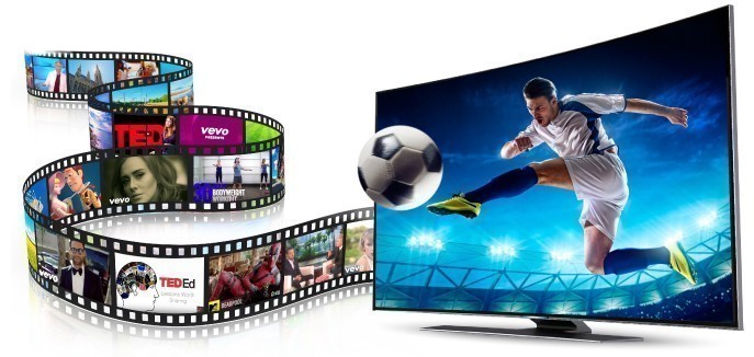 Playback of football video on TV