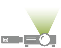 EZCast Pro dongle connected to projector