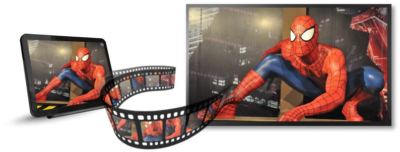 Play Spider-man video from tablet to TV