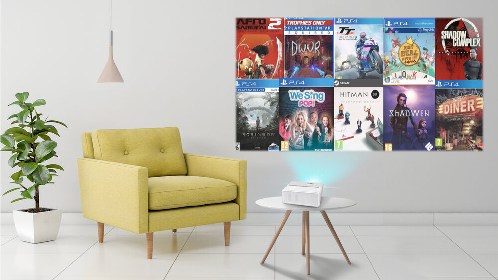 Play PS5 compatible games with a LED gaming projector