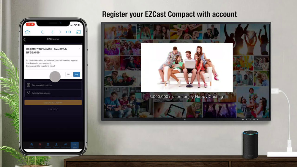 Use EZChannel to bind the dongle to your EZChannel account.