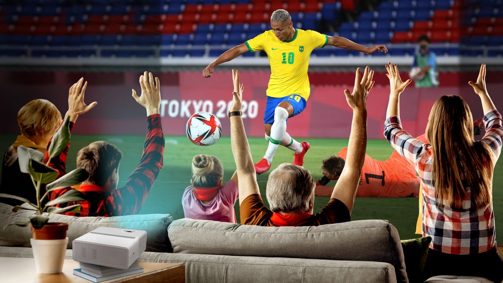 Get immersive sport viewing with a projector.