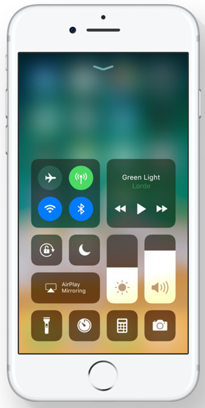  Make the Control Center your own. Image source: Apple. 