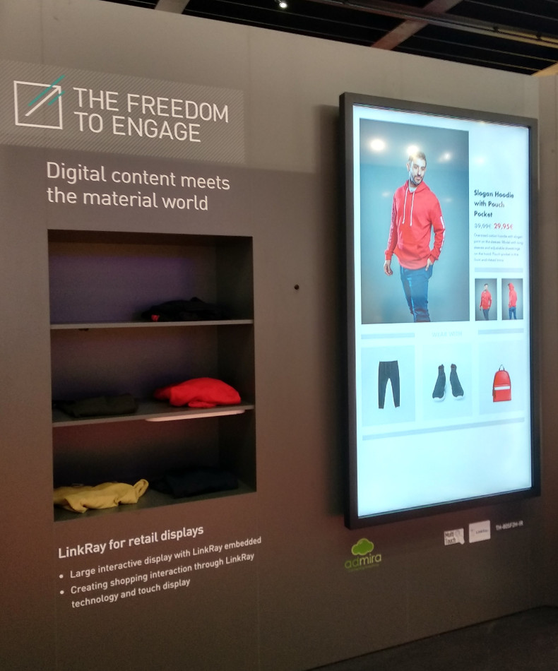  LinkRay embedded retail display that improves shopping experience. 