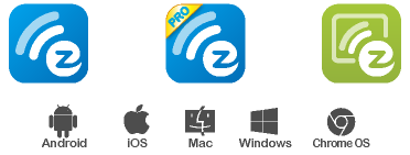 EZCast app works with all platforms.