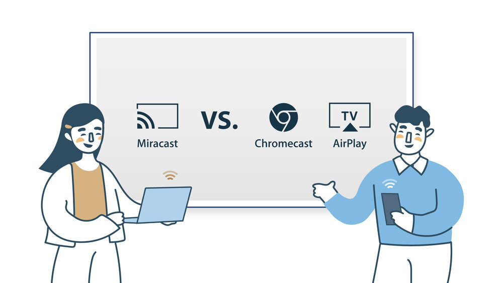 Miracast vs. Chromecast and Airplay.