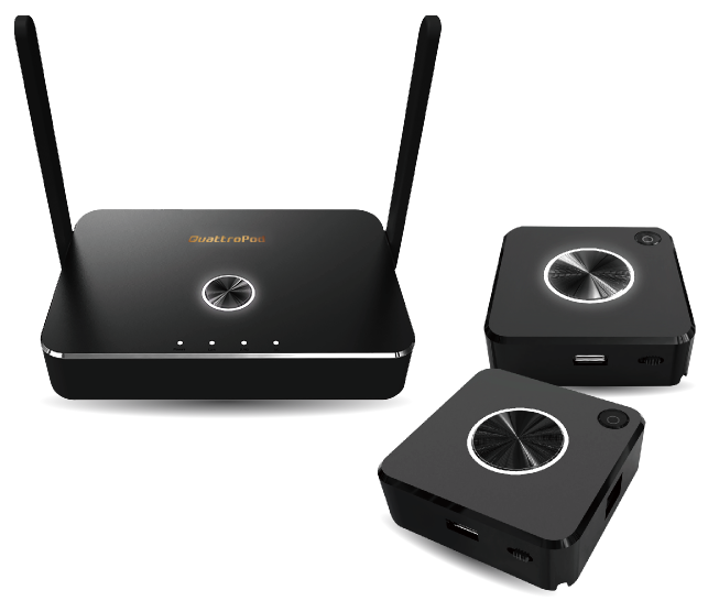 QuattroPod, the next step in wireless conference room technology.